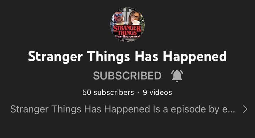 OMGOSH!  We hit 50 on YouTube!  Thank you friends!!!!  You ROCK!!!  #StrangerThings #StrangerThings2