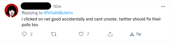 VitalikButerin's tweet photo. Select replies to my poll on blue checks, selected for... I'm not sure what exactly. But anyway: https://t.co/R1t9HbgYHx