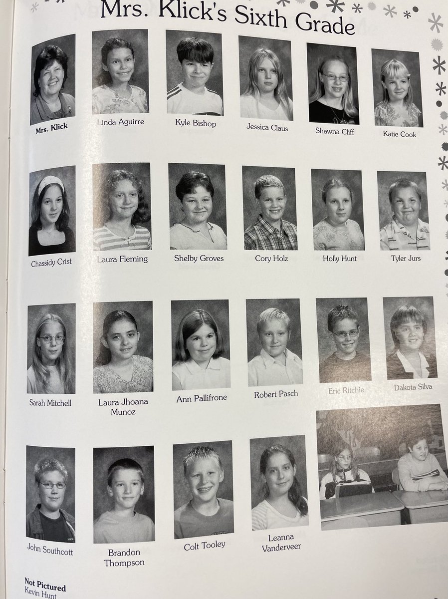 KendallEagles's tweet photo. Mrs Klick’s class from 2003; fast forward nearly 20 years, Mrs Klick is subbing for PE! #keslegend #tbt https://t.co/ZbYOfsztcX