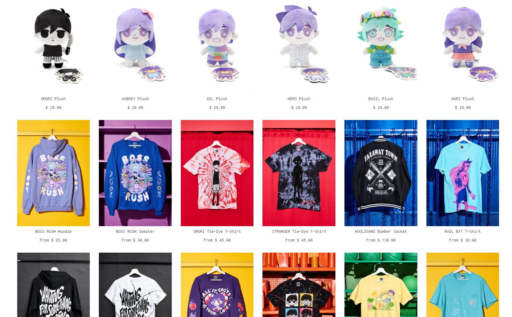 OMORI BOSS RUSH collection and OMORI character plushies are available now!  (