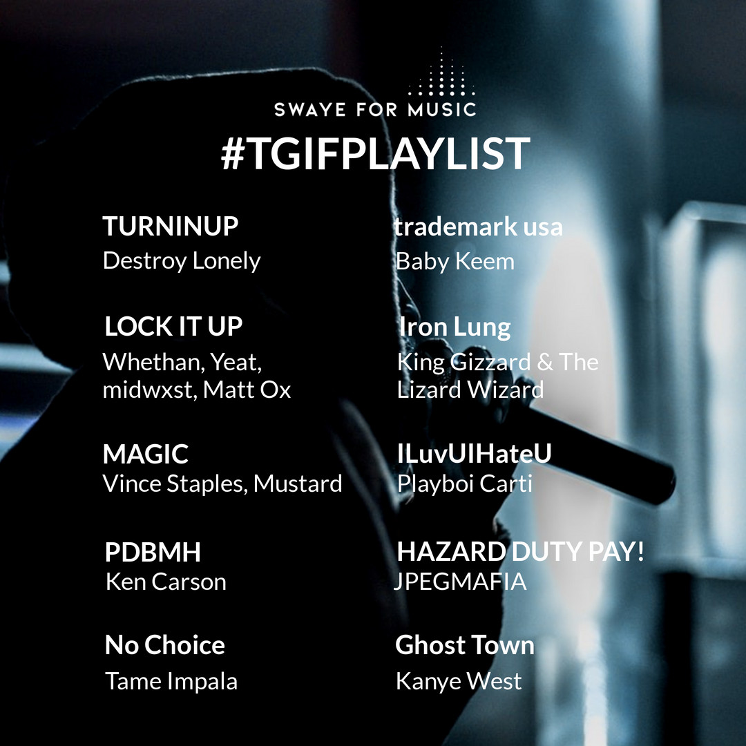 SwayeforMusic's tweet photo. Enjoy your weekend with our Swaye for Music #TGIFPlaylist created by Swaye's friend James G.
Listen via YouTube Music! https://t.co/M9eME7BK1l
#music #musiclover #playlist #youtubemusic #tgif #musiclovers #musicians https://t.co/iw7S09rsz7