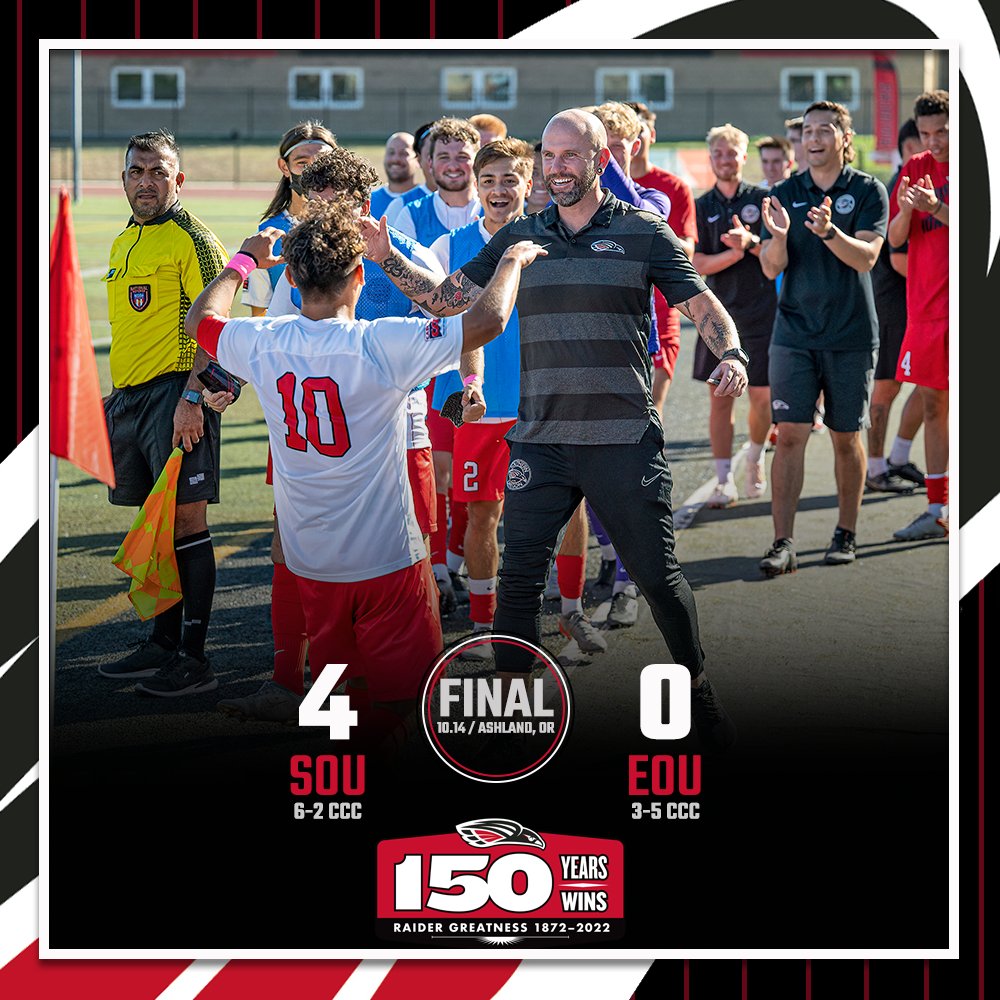 SOURaiders's tweet photo. Break out the brooms 🧹🧹🧹

🔴 26' Villegas (Gaytan)
🔴 43' Gaytan (Bruce)
🔴 57' Gaytan
🔴 73' Nevinger (Gaytan)

6th consecutive W for @SOUMensSoccer https://t.co/JzkmqJP9t7