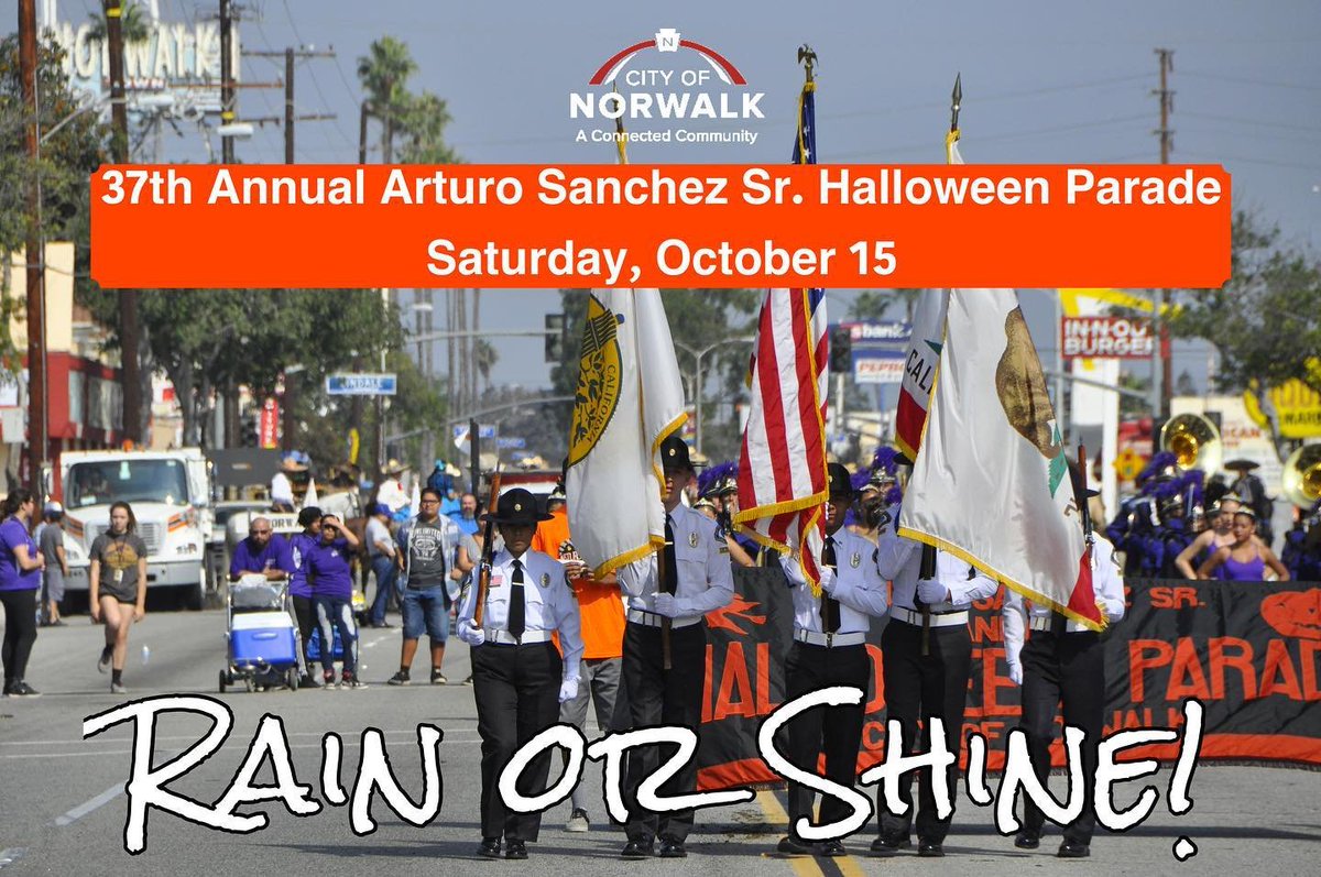 The weather may be gloomy, but that won’t stop our annual parade!
Continue to join in on the festivities tomorrow Saturday, October 15! Parade begins at the corner of Norwalk Blvd. &amp; Mapledale St. and concludes at Hermosillo Park, 11959 162nd St.  See you soon!
