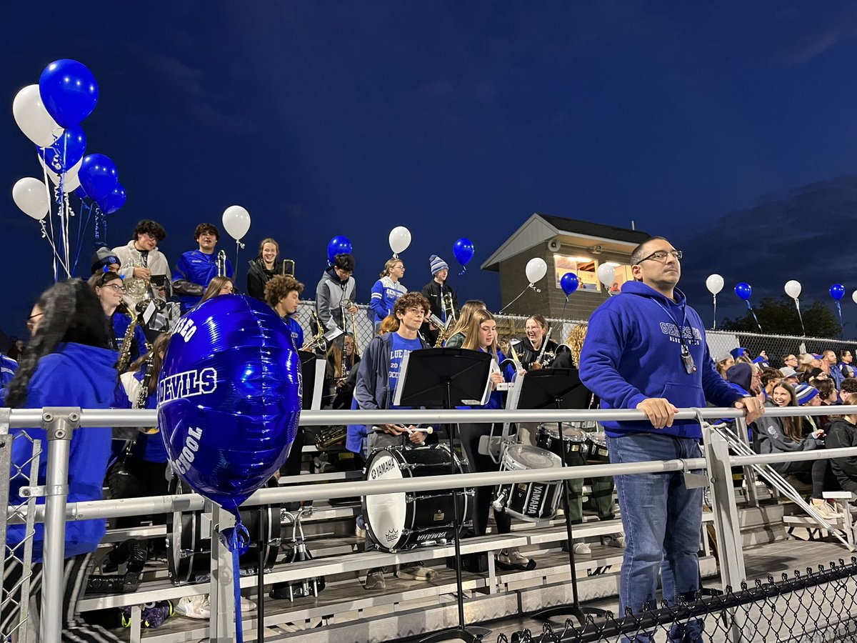 It’s senior night <a href="/GeneseoCSD/">Geneseo CSD</a> a great group of athletes. Our first ever Pep band and Julian #34 at our football game made a perfect night.