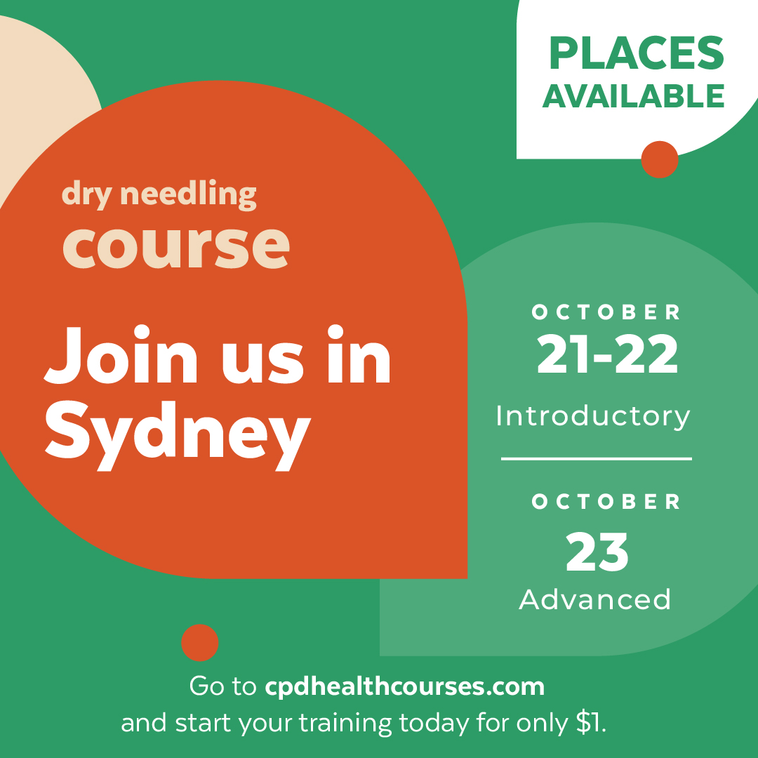 CPDHealthCourse's tweet image. Want to learn how to help your patients using dry needling? Start today for only $1 and get immediate access to our evidenced based online theory, then join us at a practical course date that suits you. cpdhealthcourses.com.