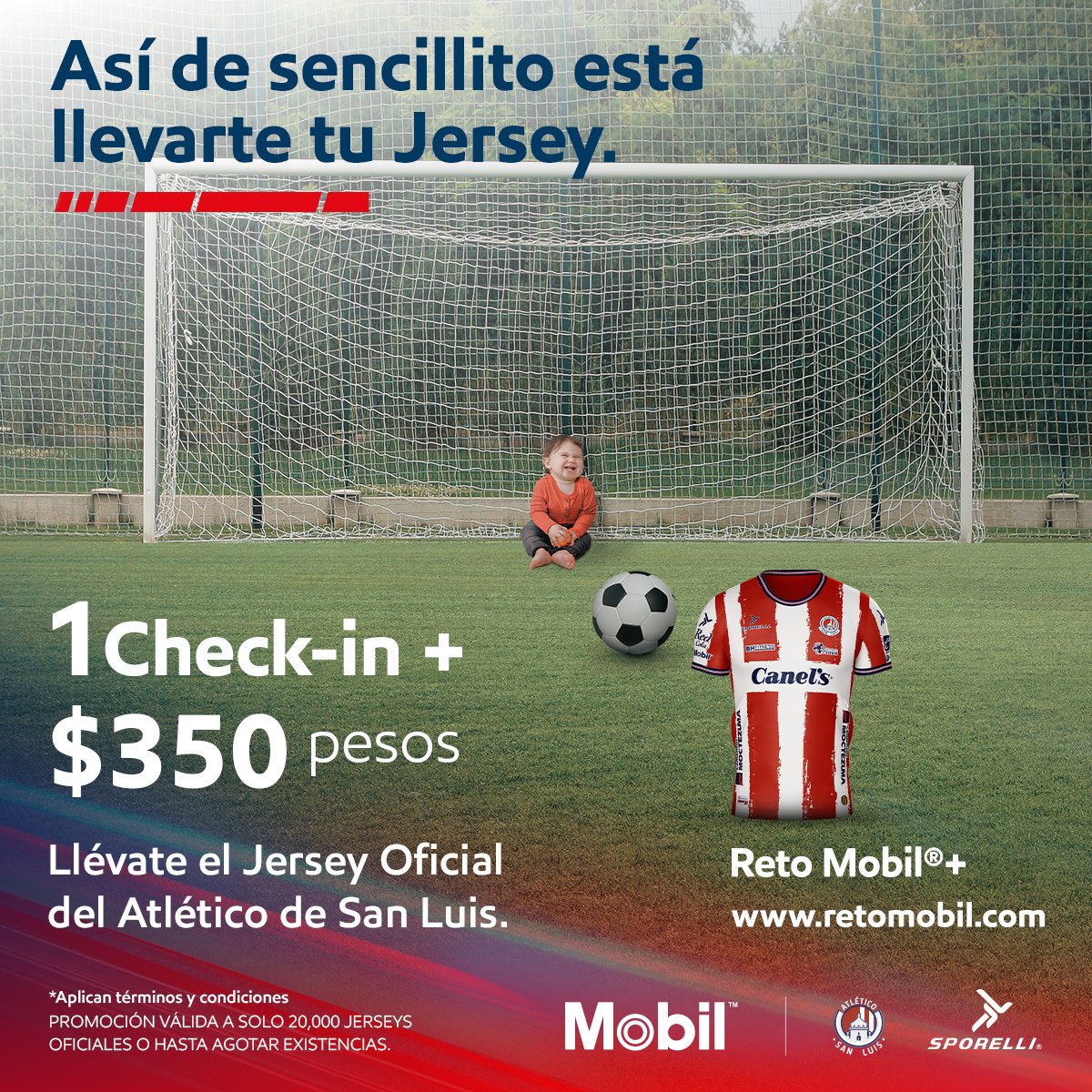 pbenaventeg's tweet photo. Un #CheckIn y $350, es todo lo que necesitas para tener el jersey de @AtletideSanLuis.

¡Únete al #RetoMobil! y obtén muchas recompensas, entre ellas, el poder tener tu jersey original.

Consulta TyC: https://t.co/oU381kqnLK https://t.co/wctGC0bPkv
