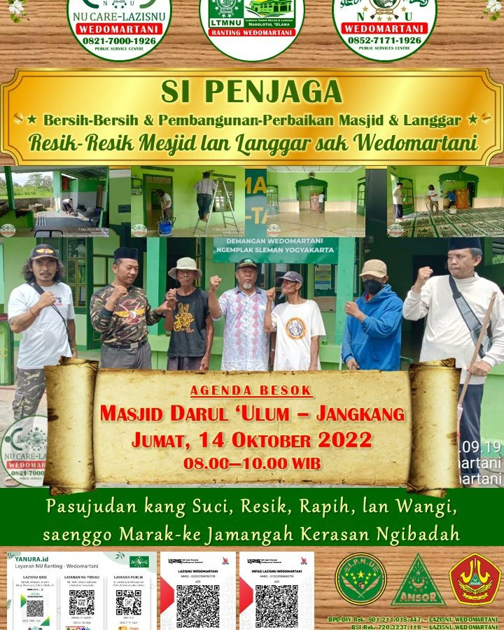lazisnuwedo's tweet photo. Jum'at bersih di Masjid Darul Ulum, Jangkang Sempu Wedomartani https://t.co/w4CvChzuaH