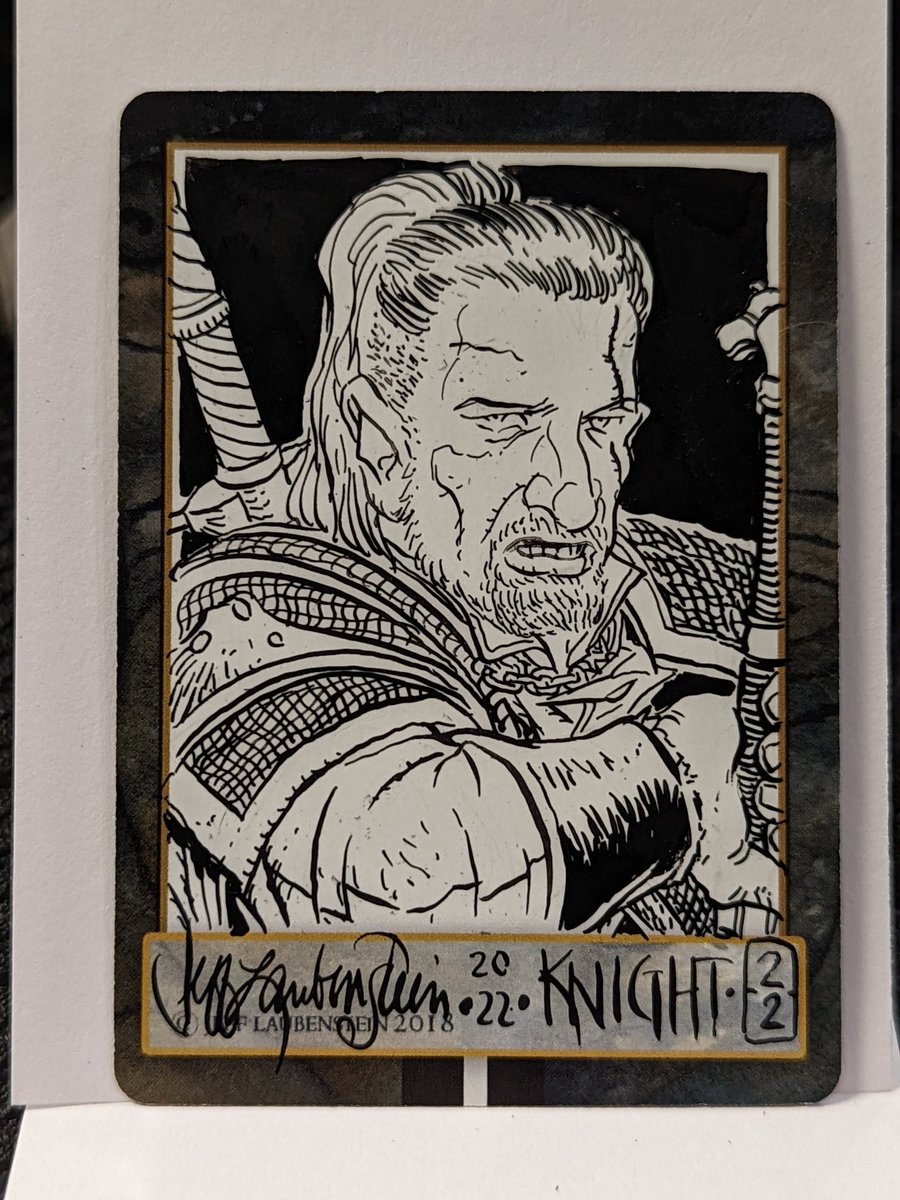 IllustratorJeff's tweet photo. First couple custom cards done at #BetaCon. Tomorrow is the big day. If you are roaming the Wilds of Pennsylvania, we are in Scranton. Stop by and enjoy the moment. #mtg https://t.co/30F5p50nGA