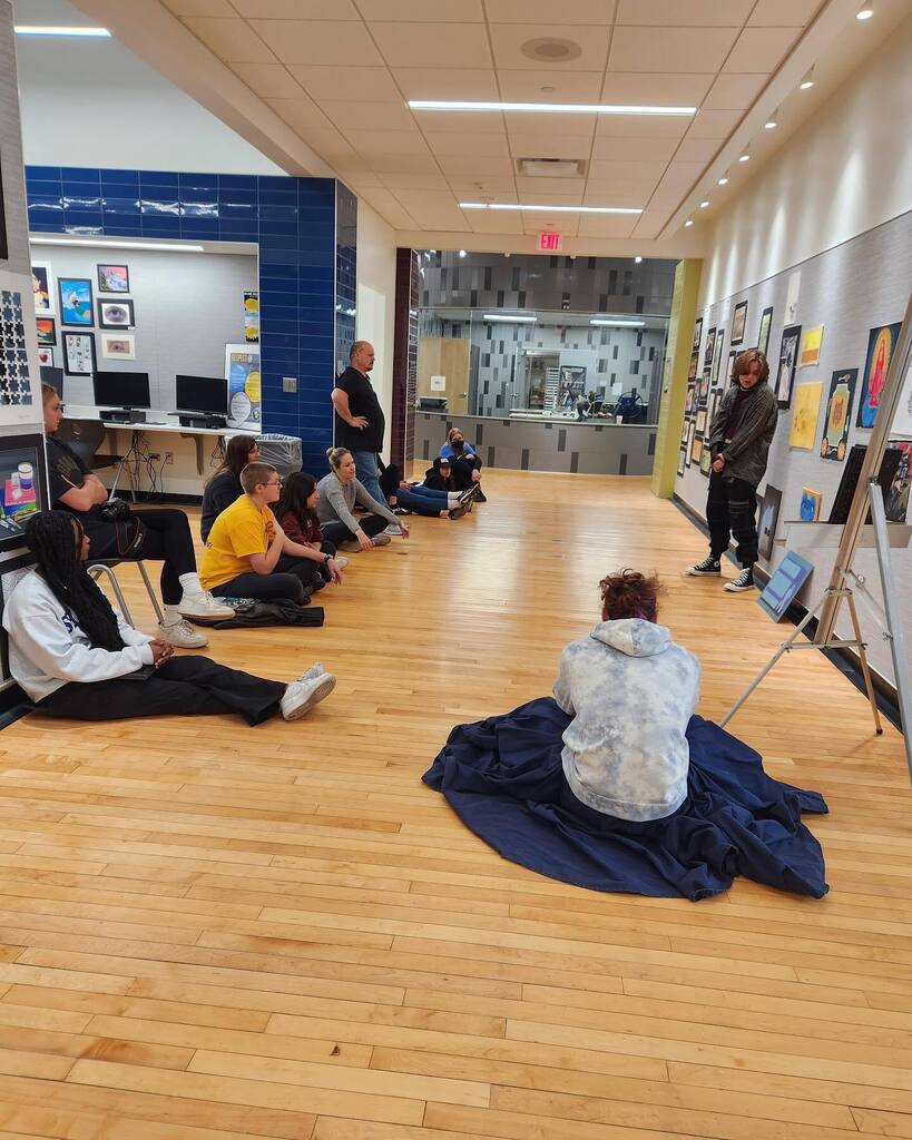 Students in the AP sections of photography, digital art and drawing and painting engaged in a group critique today, practicing talking about their art work and giving constructive criticism to each other. Well done, artists! #207Now #art #critique <a href="/maine/">Maine</a>… instagr.am/p/CjtpJLbNbt-/