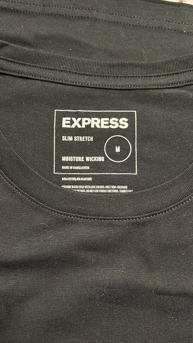 crouchcreative's tweet photo. @irmagery @darylginn Express Slim Stretch fit. They are very soft, comfortable, stretch, just the right length and wick moisture. It’s my daily “uniform” so I don’t have to think about what to wear. https://t.co/FBPZoWD67X