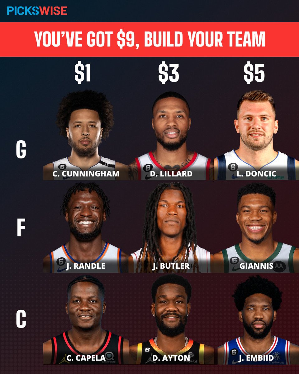 Pickswise's tweet photo. The NBA season is right around the corner 🙌

Who are you rocking with for a 3-on-3 team? 🤔 https://t.co/OhSODMlGc1