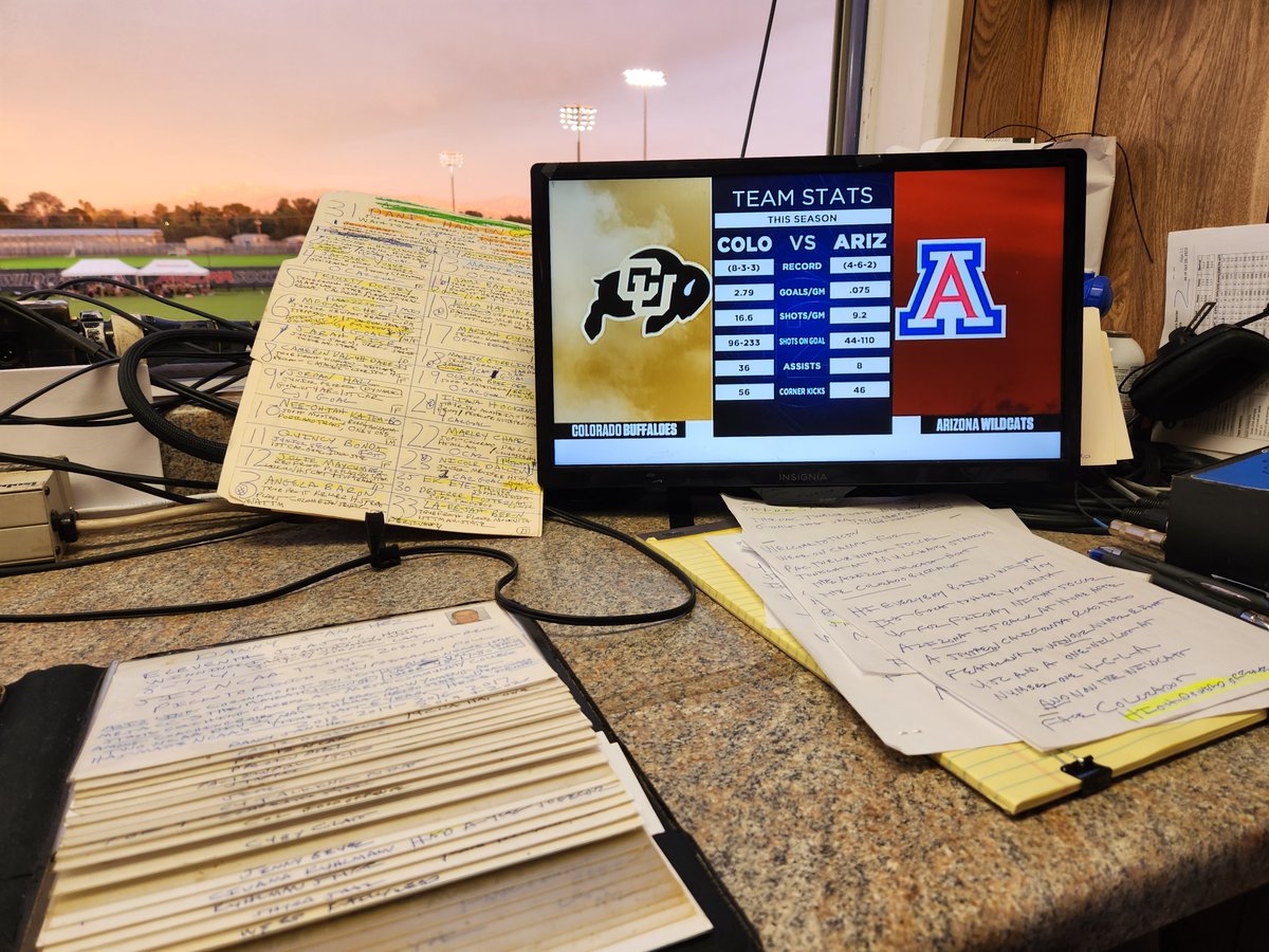 It's Friday Night Soccer on @Pac12Network here in Tucson. @ArizonaSoccer looks to maintain its momentum against the high-powered offense of @CUBuffsSoccer. Join us at 7p PT