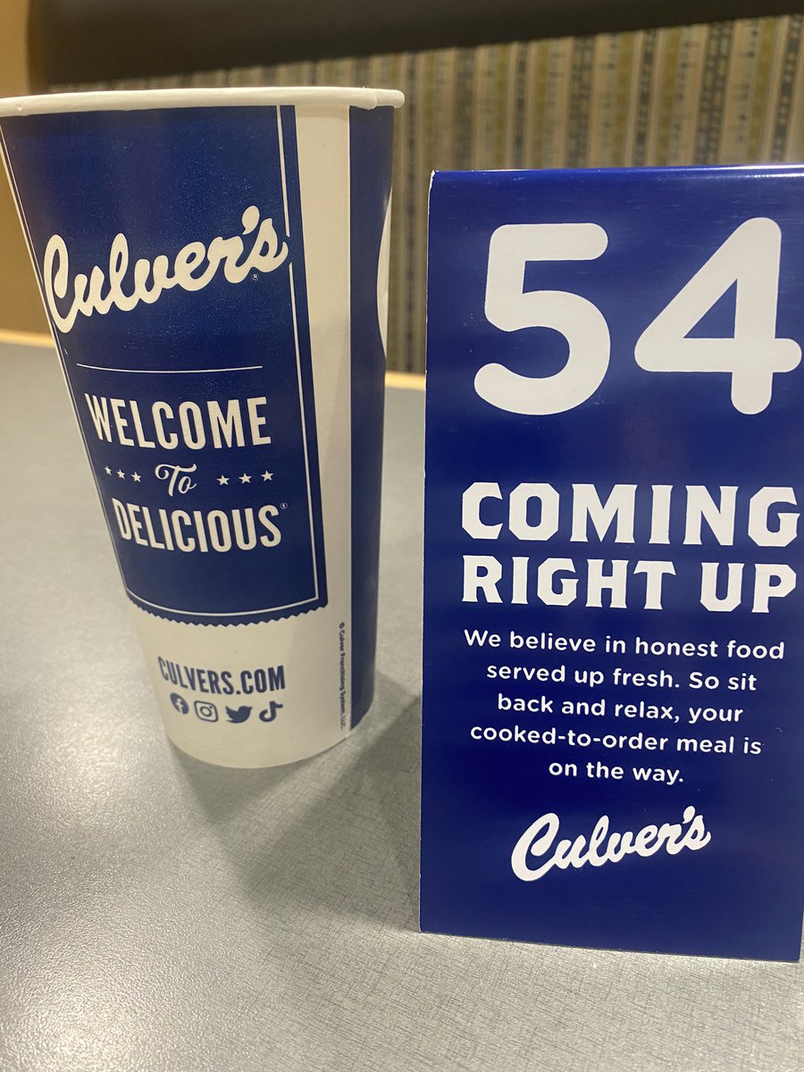 BCarlson54's tweet photo. You know it’s going to be an extra delicious meal from @culvers when you pull your number from the good old @bear_football days!!  Right, @rshaver11? https://t.co/4kGeTO0Rfh