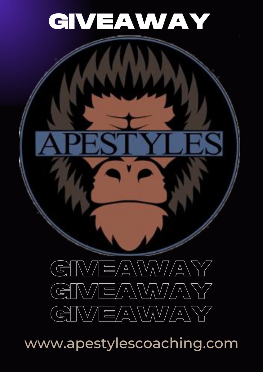 apestyles's tweet image. 🦍🏆Giveaway🏆🦍

🦧I'm focused on offering the best poker coaching sessions possible.  So to kick things off, I'm giving away 3 coaching sessions (30 min each) to 3 people!🦧

To Enter:
✅ Follow @apestyles
✅ Like &amp;amp; Retweet                       🧵 (1/2)