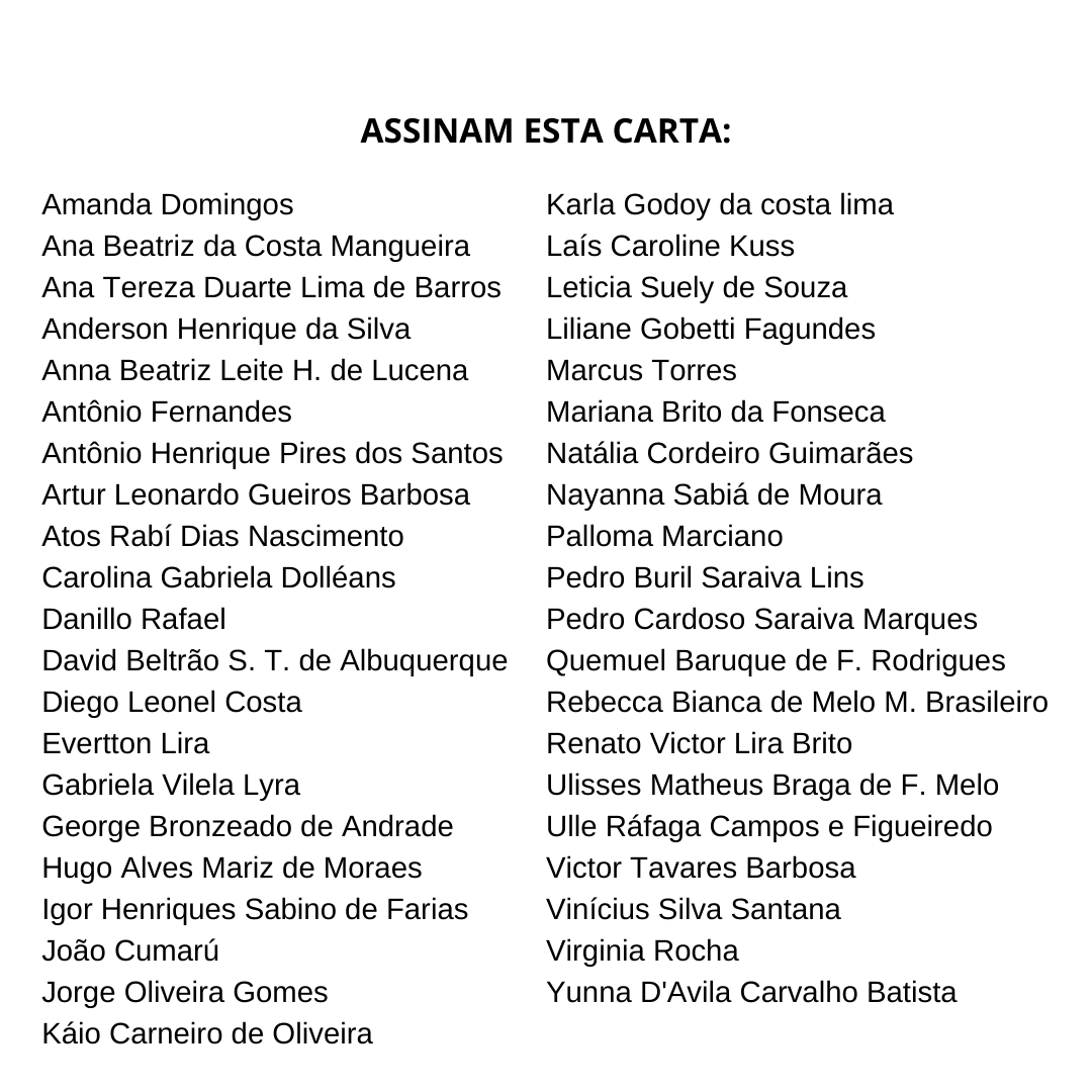 anaterezaduarte's tweet photo. Olá, pessoal! 

Os discentes do Programa de Pós-Graduação da UFPE @politicaufpe publicaram uma Carta Aberta contra a reeleição do Presidente Jair Messias Bolsonaro @jairbolsonaro. Seguem a Carta e os signatários! 🧵Por favor, compartilhem! https://t.co/kR4zEwiheD