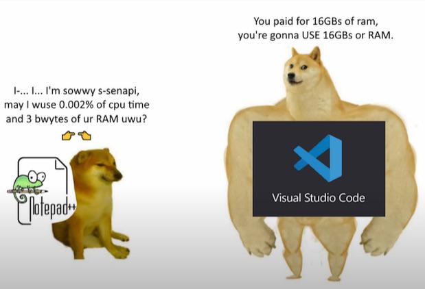 VsCode is reallly bulky sometimes reddit.com/r/programmerhu…