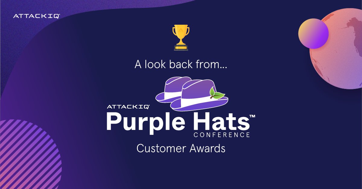 As we gear up for our next Purple Hats Conference, the industry destination for all #Cybersecurity professionals, (coming in Spring of 2023!), we want to commemorate the winners of our inaugural customer awards program!👏
 
Join us in celebrating them.⬇️
 
bit.ly/3y1jsmI