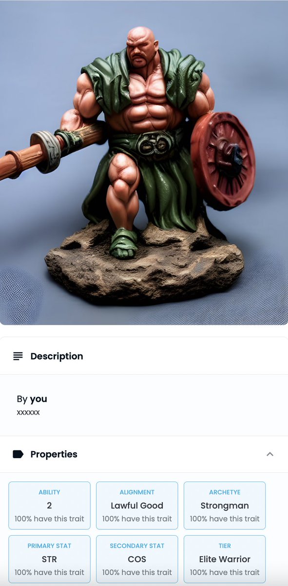 Tabletop_Legend's tweet photo. This time no sneak peek.. but something better.. here's what you might find minting this project! And it is not just about aesthetic attributes😉

And I want to give you even more!👀
3X FREE WL spots
To enter:
Follow @Tabletop_Legend
♻️RT &amp; ❤️Like this post
Winners in 48 Hours https://t.co/Y9zo1OOYG1