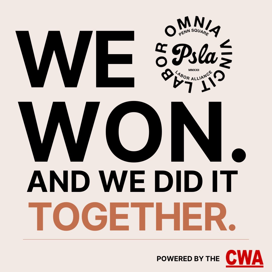 WE DID IT!!!!! #unionYES #1u 
<a href="/CWAUnion/">CWA</a> <a href="/CODE_CWA/">CODE-CWA</a>