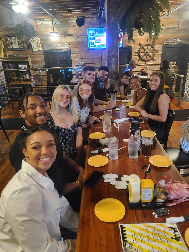 JMU Cheerleading on Twitter "Dinner on Riverstreet in Savannah, GA! 