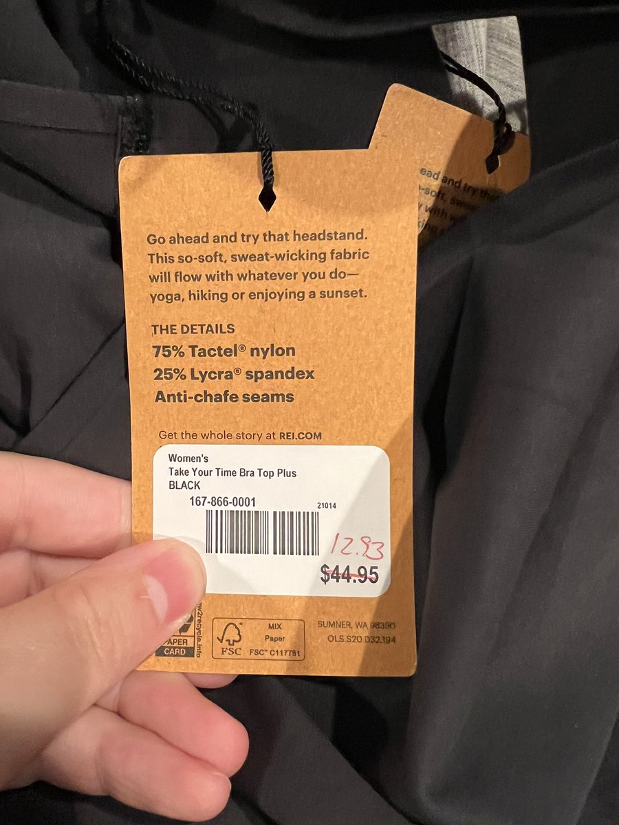 All my workout friends, run to rei bc this prices are incredible. My store also had a 20% managers special on top of the sale prices. These are so soft and cute! And my store had tons of fun colors and plain colors left.