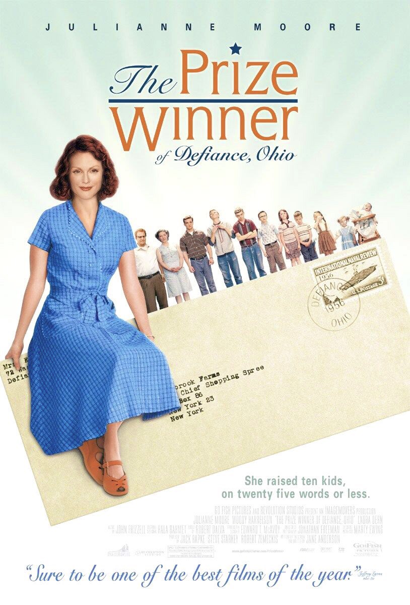 FilmNewsNos's tweet photo. 🎬MOVIE HISTORY: 17 years ago today, October 14, 2005, the movie ‘The Prize Winner of Defiance, Ohio’ opened in theaters!
#JulianneMoore #WoodyHarrelson #LauraDern #TrevorMorgan #SimonReynolds #MonteGagne #JordanTodosey #EllaryPorterfield #JaneAnderson https://t.co/jXhTztfkUR