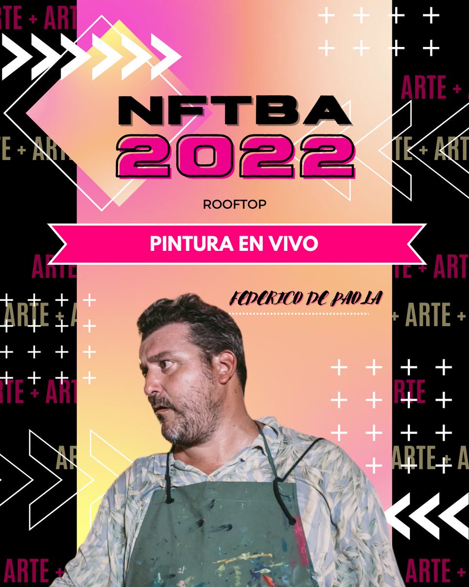 NFTBA22's tweet photo. 👨🏻‍🎨Te presentamos a @DePaolaFederico artista plástico muralista,🎨 el cual hará demostraciones de pintura en vivo!!

Veni a ver sus obras y todo lo que tiene para mostrarte✨👀

#nftbuenosaires #nftcomunidad #nftarte #nftargentina https://t.co/EP1vg1AEiM