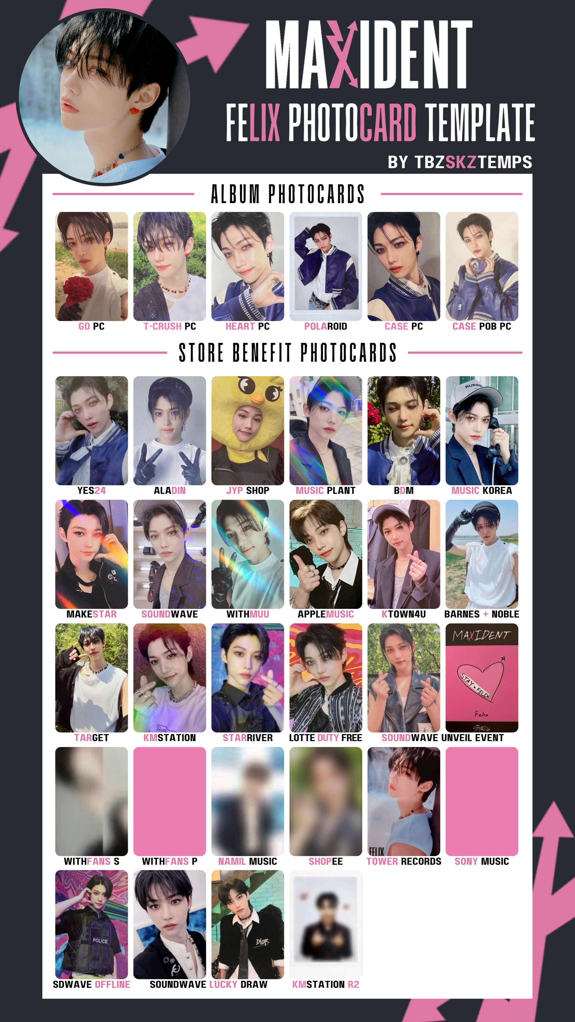 Stray Kids フィリックス MAXIDENT soundwave トレカ STRAY KIDS - Official Soundwave R2 Lucky Draw Photo Card