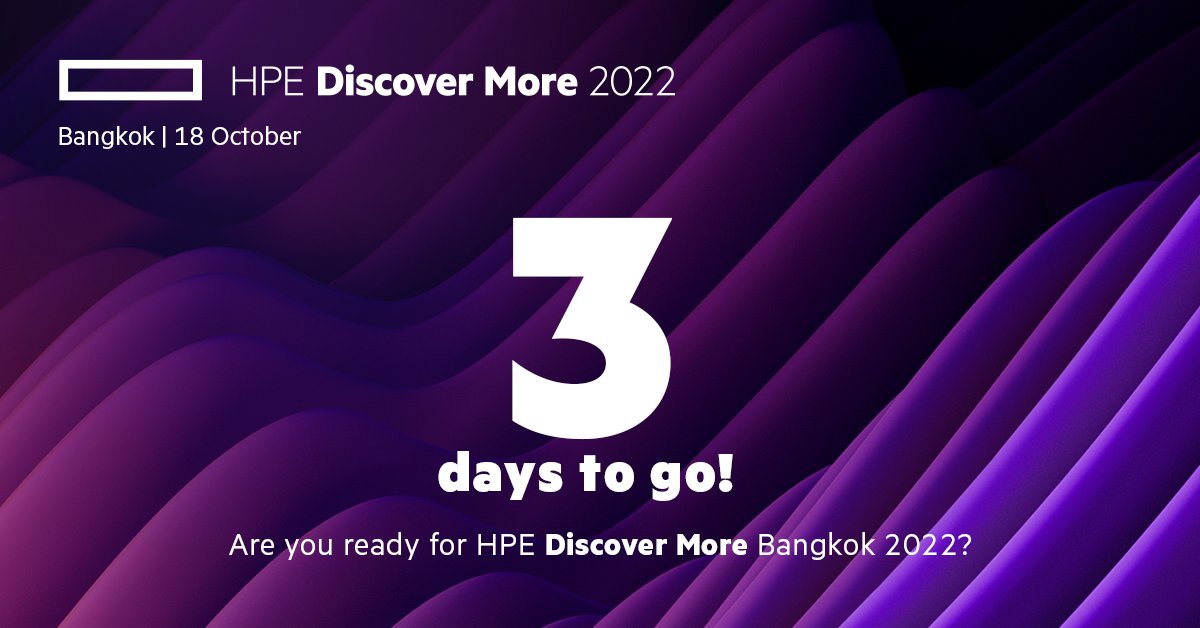 HPE_APAC's tweet image. The event where you can learn all about modernizing your IT infrastructure without compromise is almost here! Have you registered for HPE Discover More Bangkok 2022? 

#HPEDiscoverMoreBKK