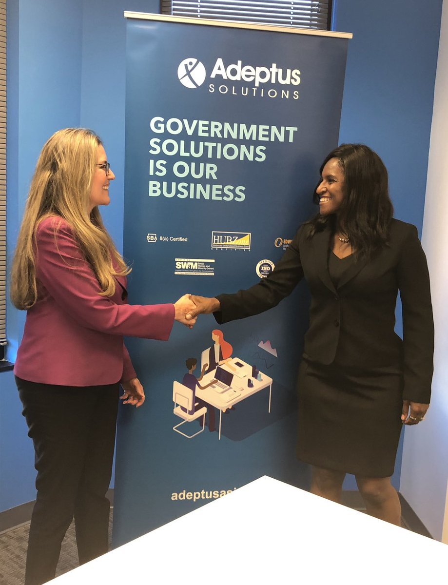 RepWexton's tweet photo. Small businesses are the lifeblood of our community.

I enjoyed hearing from local #VA10 small business owners today at Adeptus Solutions in Leesburg about how I can deliver the resources and support they need to thrive. https://t.co/SRRXMt0iGP