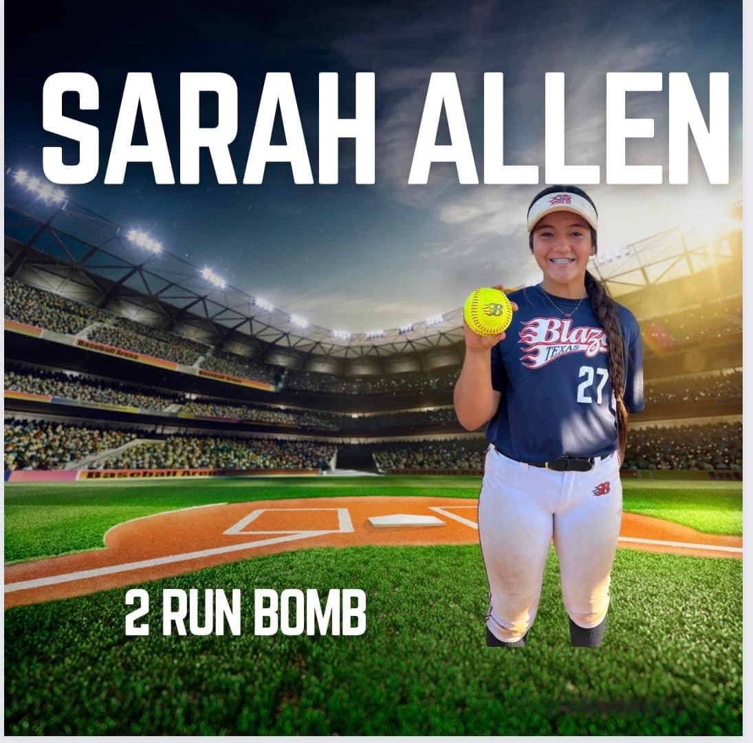24’ @McNeeseSoftball commit @SarahAllen2024 with a big 2 run 💣! #lfg
