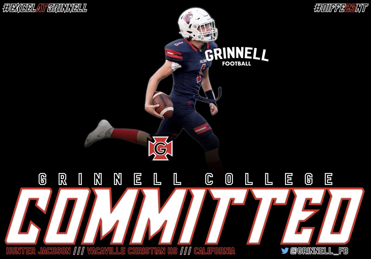 I'm blessed to announce my commitment to Grinnell College! @coach_ylagan @Grinnell_FB @Coach_T85 @mrtyn1214 @coachmarksscc @HFCBarnes #DIFFE23NT #ExcelatGrinnell