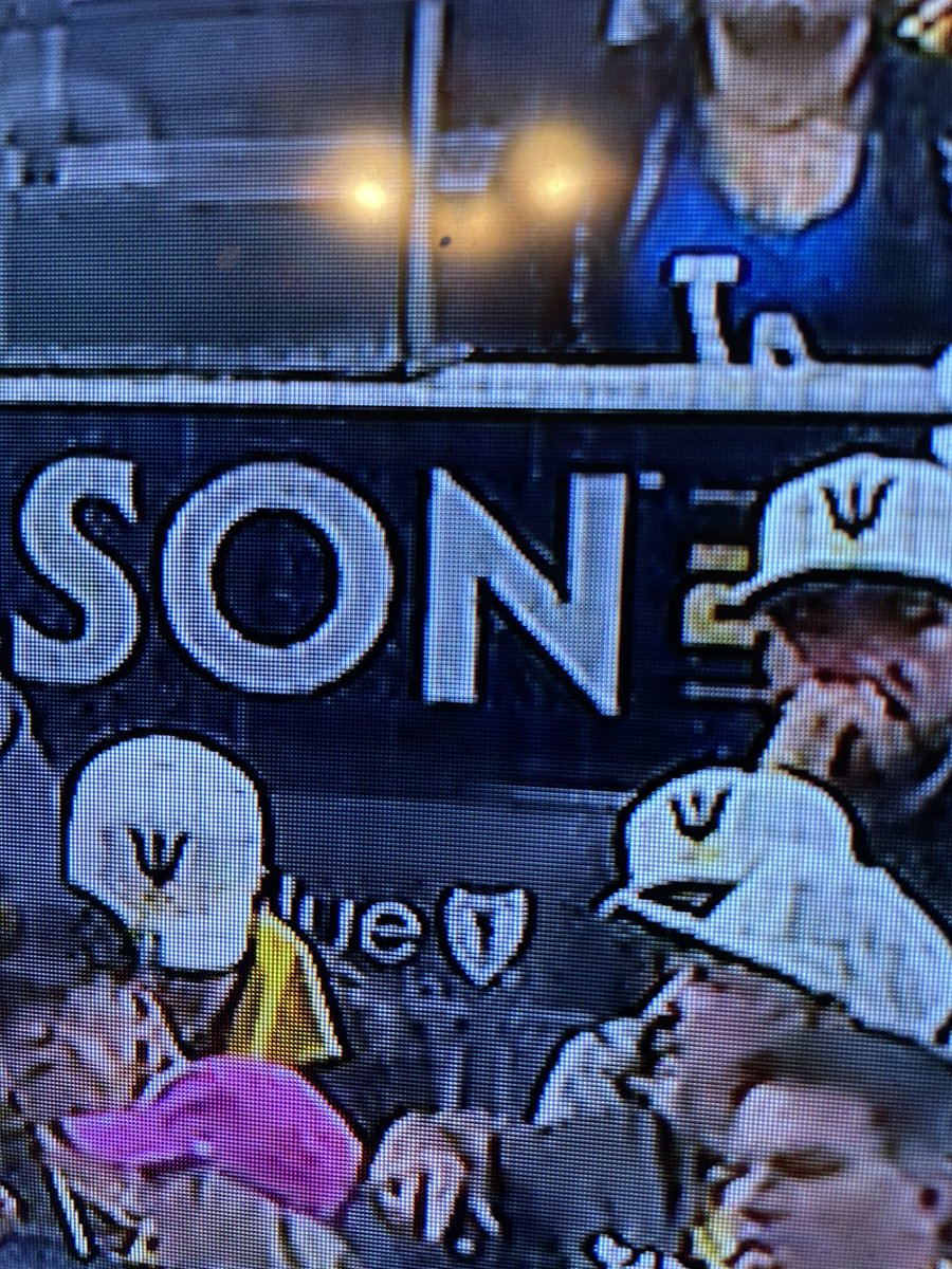 volleychad's tweet photo. @UniWatch any ideas on these hats behind home plate at Padres game? https://t.co/F5yaLNLNxv