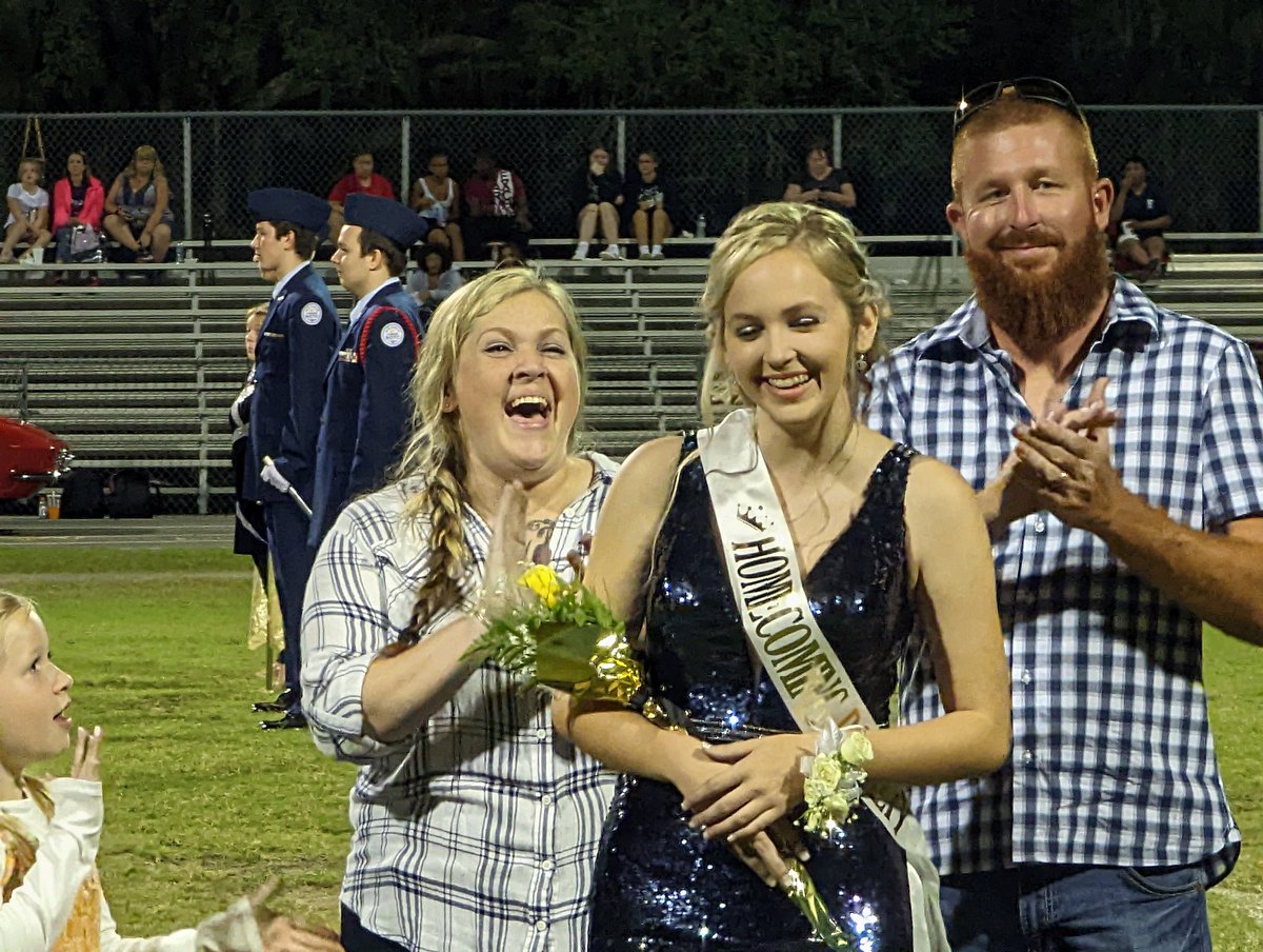 CHSCanes's tweet photo. Ladies and gentlemen, introducing your 2022 Citrus High School Homecoming Queen, Austasia Swing-Manfredi! #onehurricane https://t.co/XUgYAELTnD