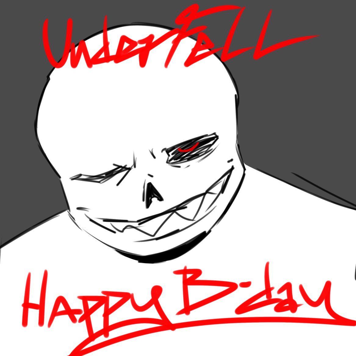 _venison's tweet image. i’m never drawing again.

EARLY HAPPY BDAY UNDEFELL!!! OCT 17 HELL YEAH 
#undertale #underfell