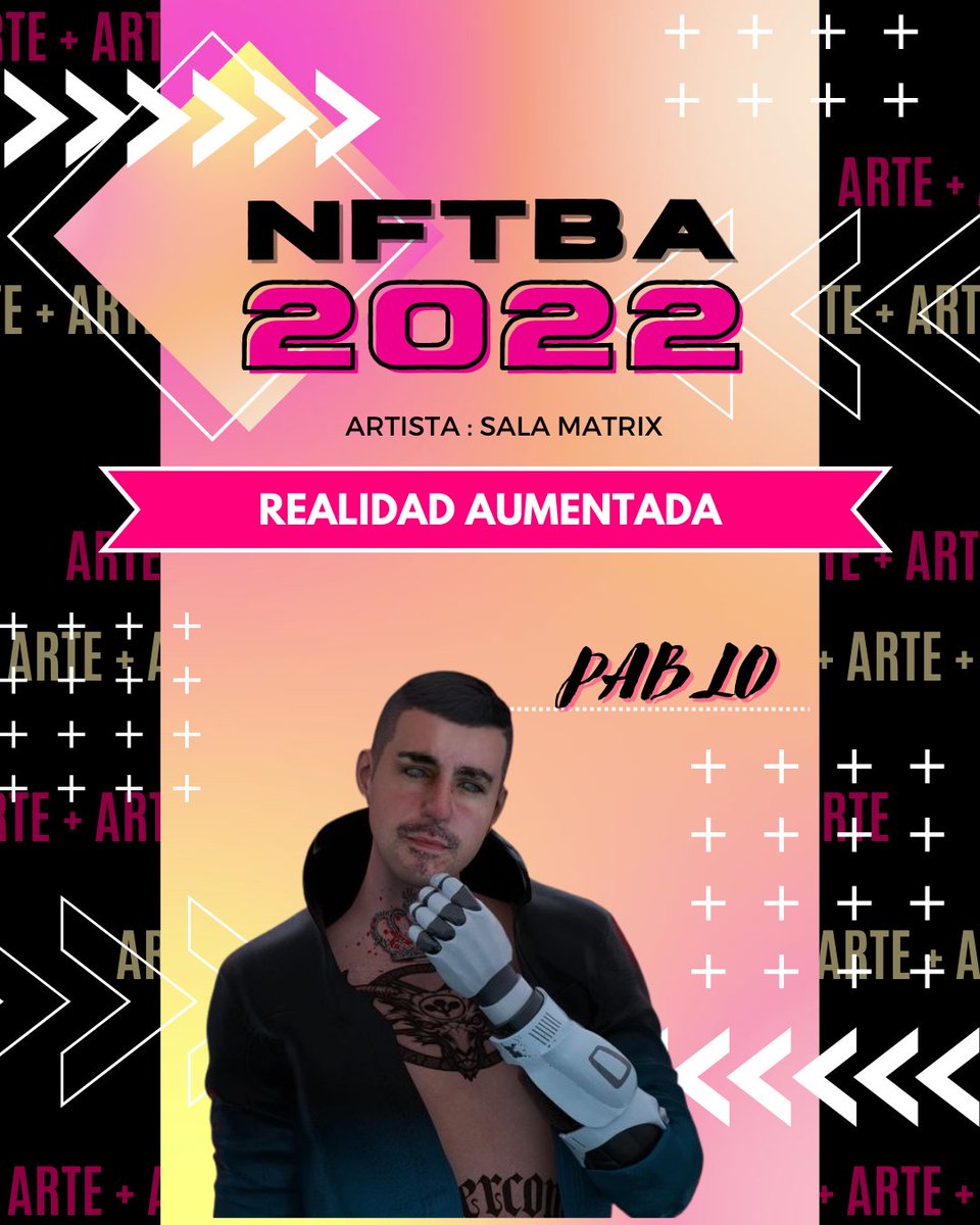 NFTBA22's tweet photo. 🔥Te presentamos a Pablo, artista tecnológico, desarrollador de realidad aumentada y videojuegos🔥

Veni a conocerlo este sábado 15 de octubre en @EspacioBitcoin!💖

Conoce más de sus obras en: https://t.co/tdLt6EkbWC

#nftbuenosaires #nftcomunidad #nftarte #nftargentina https://t.co/LuFbzXmBS5
