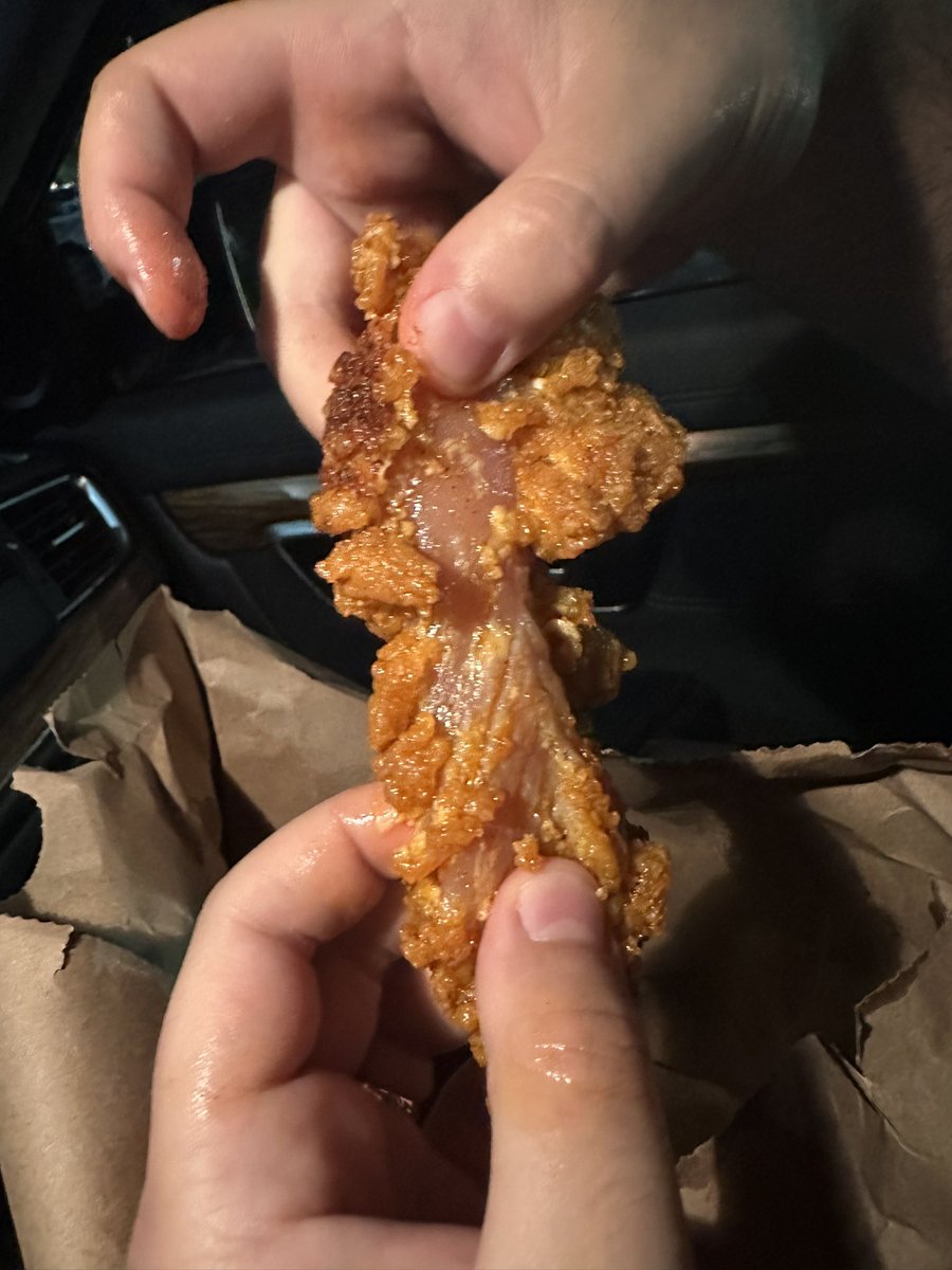 annaoverboard's tweet photo. @Smashburger just took a bite or you’re 100% raw breaded chicken tender. Disgusting and unacceptable 🤢🤮 https://t.co/lGbi7Kk0It