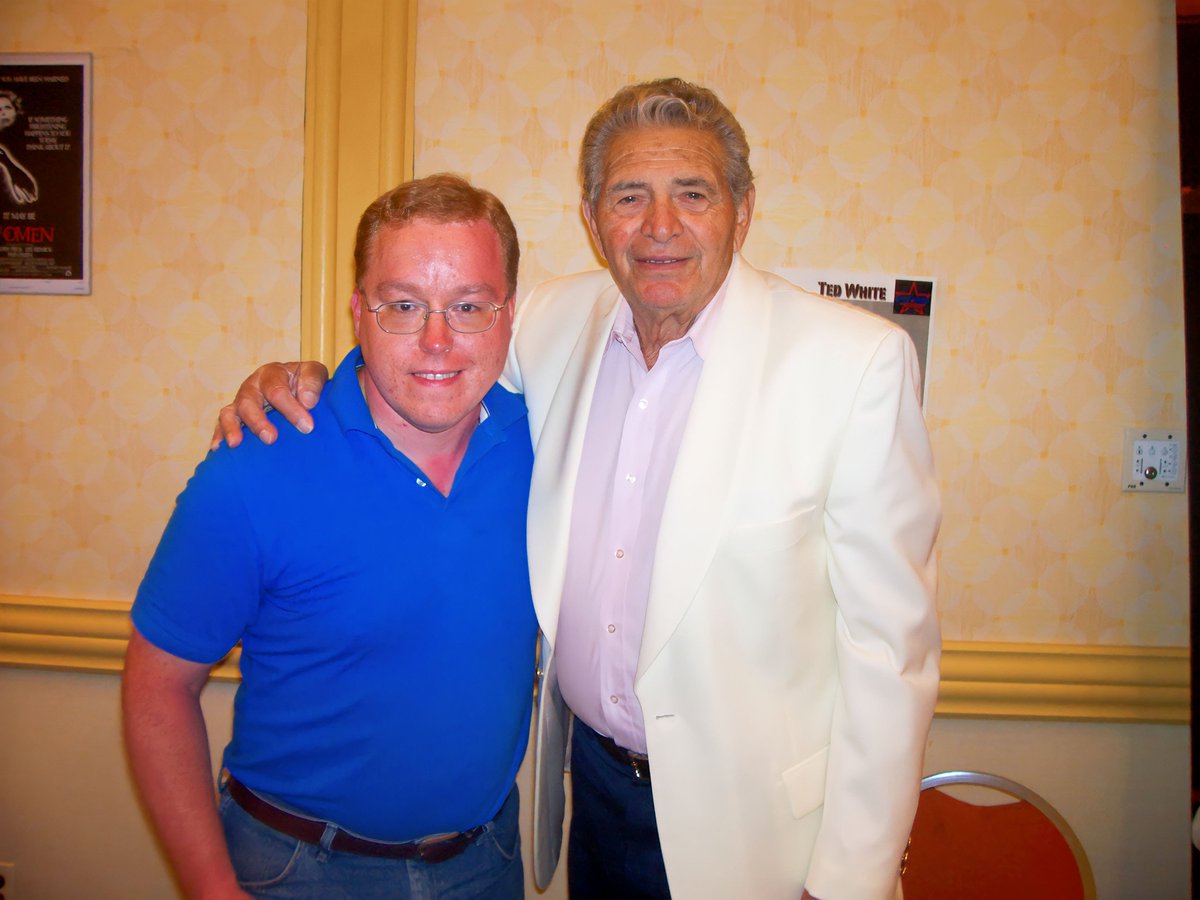 AJLeatherman's tweet photo. I remember at the Q&A at the Crystal Lake reunion MonsterMania, Kane Hodder was asked who would win a cage match among the Jason's. After mocking the question, he said "Let's be honest-Ted White would kick ALL our asses" #RIPTedWhite https://t.co/I4FIting9Q