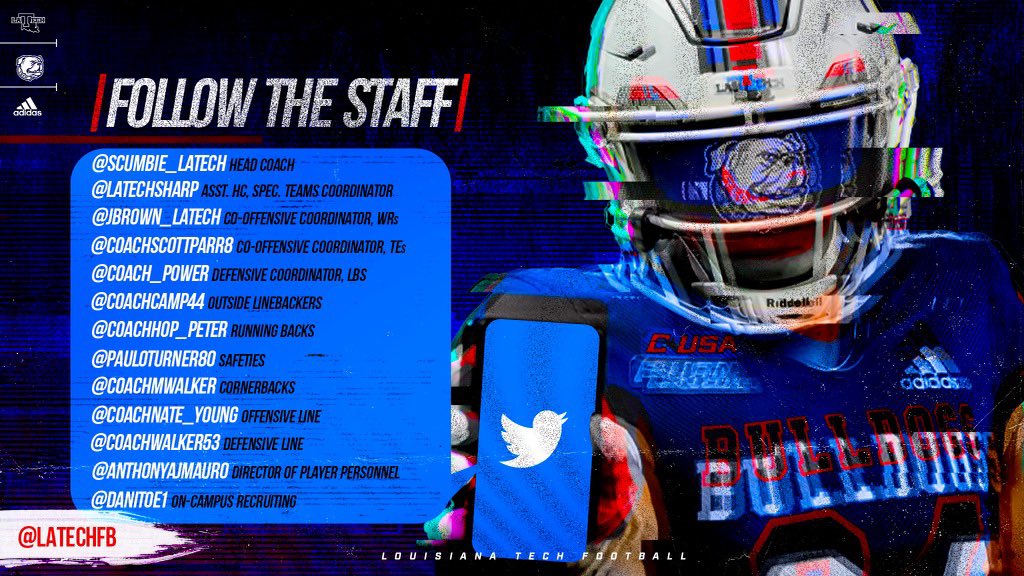 Follow our dogs! 👇 #LoyaLTy x @LATechFB 🐶🔴🔵