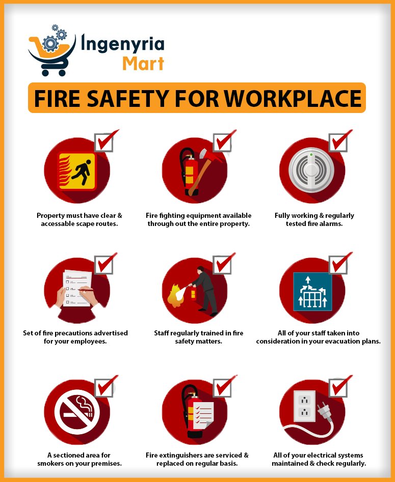 ingenyria's tweet photo. Here is a checklist for Fire Safety for workplace.

Visit our website to shop for Fire Safety products: https://t.co/vnwT3yKcZP

#firesafety #ingenyriamart https://t.co/kknztx4Hmf