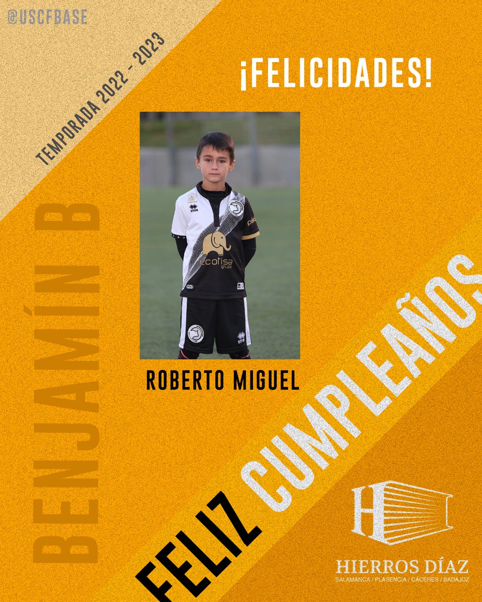 USCFbase's tweet photo. 🎂🎉 𝙍𝙊𝘽𝙀𝙍𝙏𝙊 𝙈𝙄𝙂𝙐𝙀𝙇 - ¡Hoy, 15 de Octubre cumple años, Roberto Miguel, jugador de Benjamín B!
¡Desde Unionistas deseamos que disfrutes de tu día!
¡Muchísimas felicidades Rober!
#BenjB
#ConstruyendoUSCF 🏗️ https://t.co/QrDT1o52HC