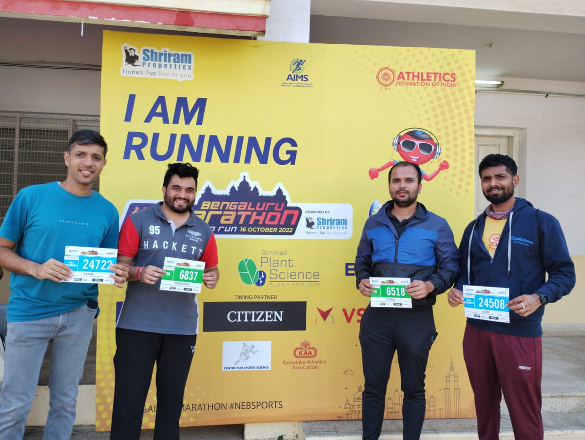 ParimalRd's tweet photo. Geared up for #SPBM tomorrow. Wishing all the runners good luck whoever participating in #BengaluruMarathon and #VDHM
#Bengalurumarathoncitizen #mysamay https://t.co/Z5POkM85Ge