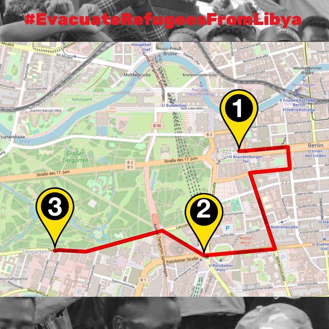 berlinersfor's tweet photo. #15 October
STOP ITALIAN LIBYAN MEMORANDUM

🚩14:00 - 15:00 | Opening rally 
in front of European Commission 
(Representation in Germany) 
Unter den Linden 78

🚩15:30 - 16:00 | Interim rally 
at Potsdamer Platz 

🚩16:30 - 17:00 | Closing rally 
in front of Italian Embassy https://t.co/qq2g45VNtJ