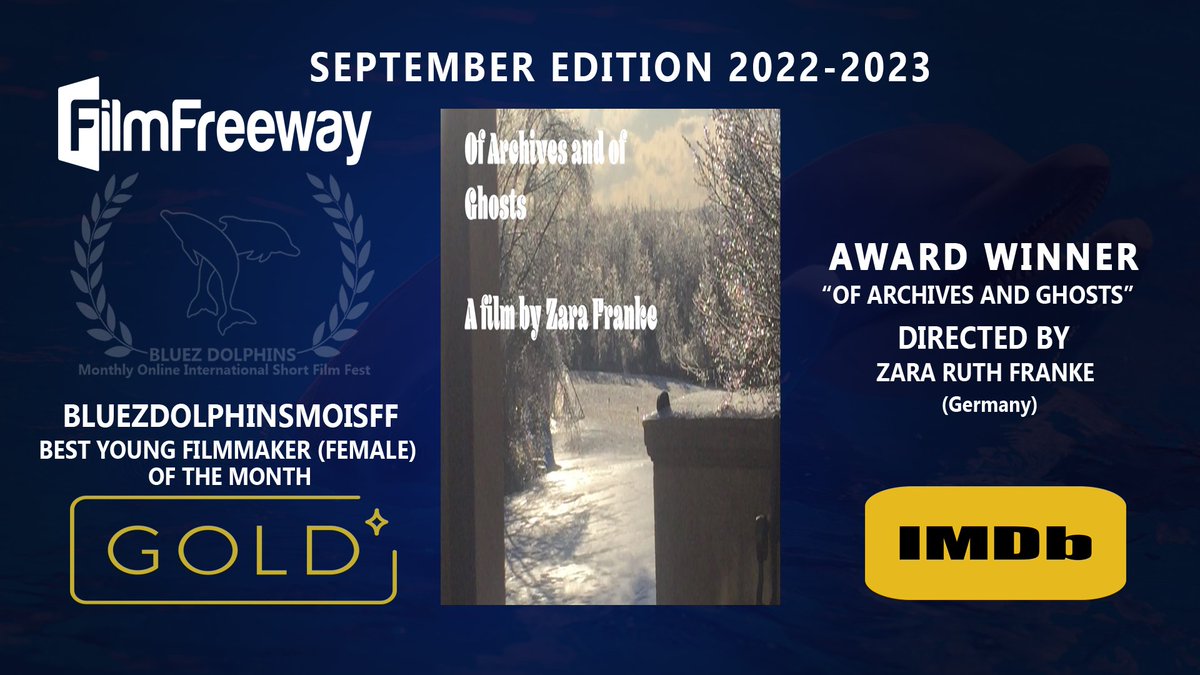 BLUEZ DOLPHINS - MONTHLY ONLINE INTERNATIONAL SHORT FILM FEST: WINNERS OF SEPTEMBER EDITION 2022-2023.
Congratulations!!!!