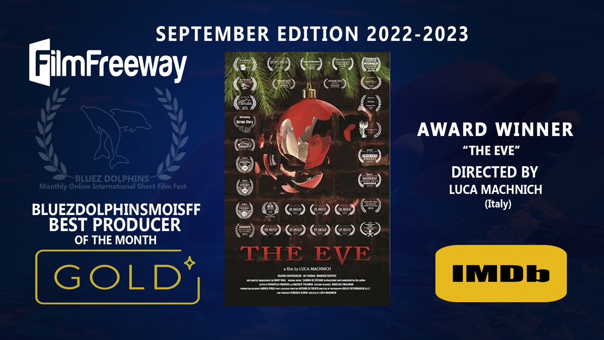 BLUEZ DOLPHINS - MONTHLY ONLINE INTERNATIONAL SHORT FILM FEST: WINNERS OF SEPTEMBER EDITION 2022-2023.
Congratulations!!!!