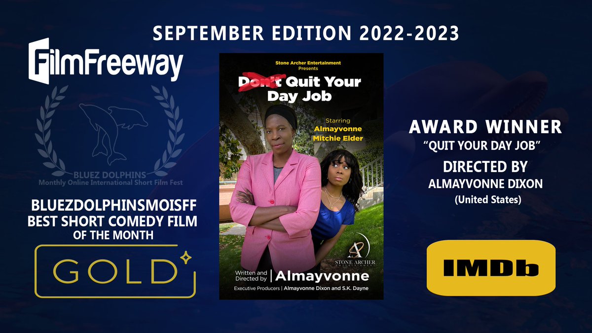 BLUEZ DOLPHINS - MONTHLY ONLINE INTERNATIONAL SHORT FILM FEST: WINNERS OF SEPTEMBER EDITION 2022-2023.
Congratulations!!!!