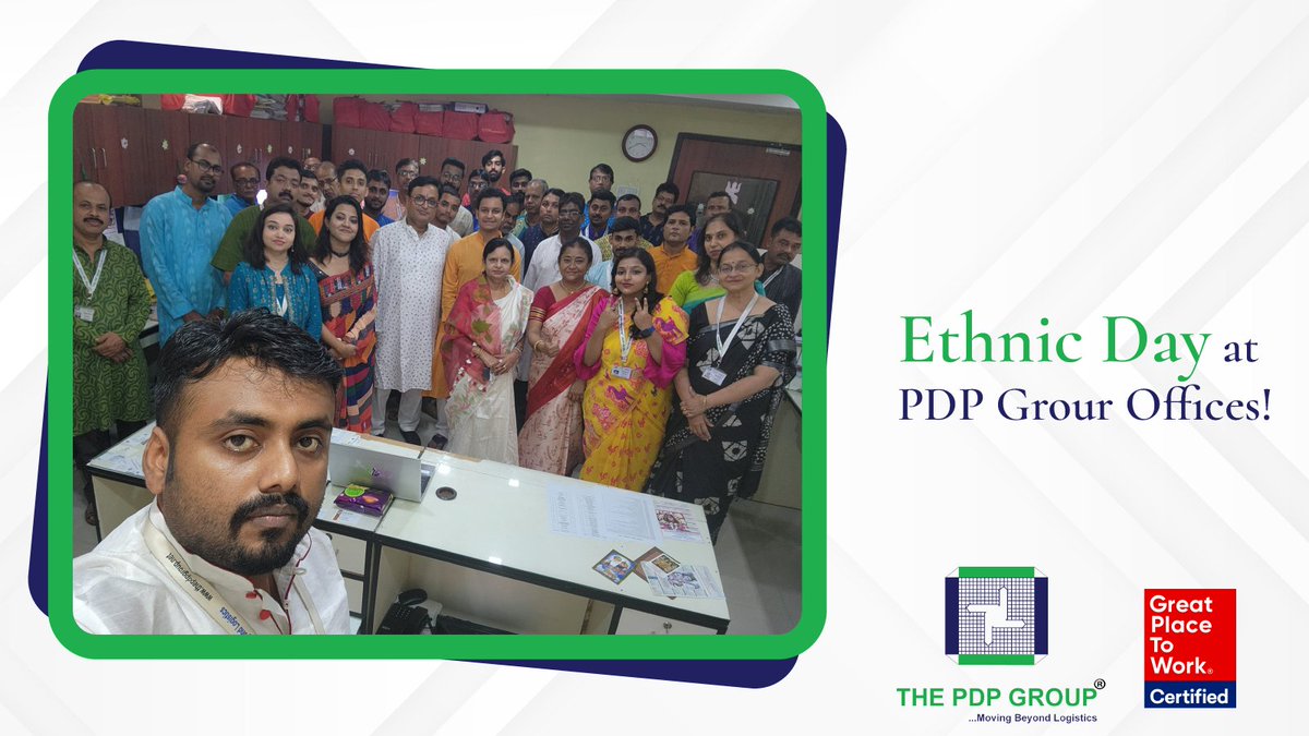 ThePDPGroup's tweet photo. We had a fun-filled #EthnicDay celebration at all our office premises before the #DurgaPuja break! Don't our employees look great in traditional wear!
#funatwork #lifeatpdp #officeevents #GreatPlaceToWork2022 https://t.co/VpCtzEhrrg