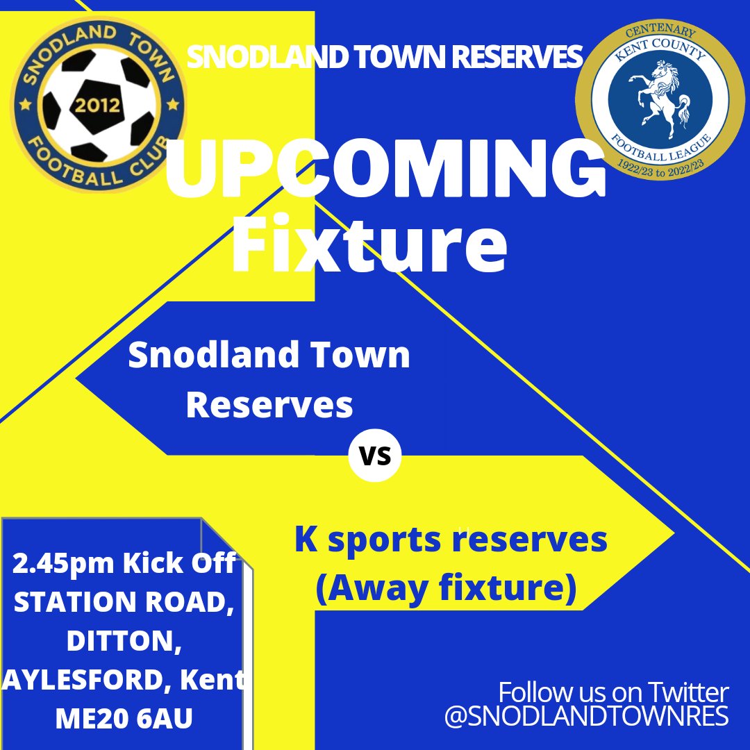 Snodland Town Reserves tweet media