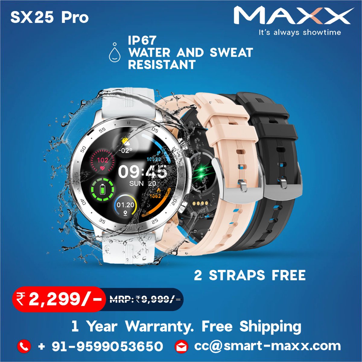 stylewithmaxx's tweet photo. Run, dance and workout stress-free with SX25 Pro Water and Sweat Resistant Smartwatch!!!
Also, get 2 straps FREE!

Use code "DIWALI15" to get 15% off!!

Buy now - https://t.co/O5hmlfJC4M

Now available on Amazon &amp; Flipkart!!😍

#smartwatch #callingsmartwatch #smartwatch2022 https://t.co/Hs6yL93HDX