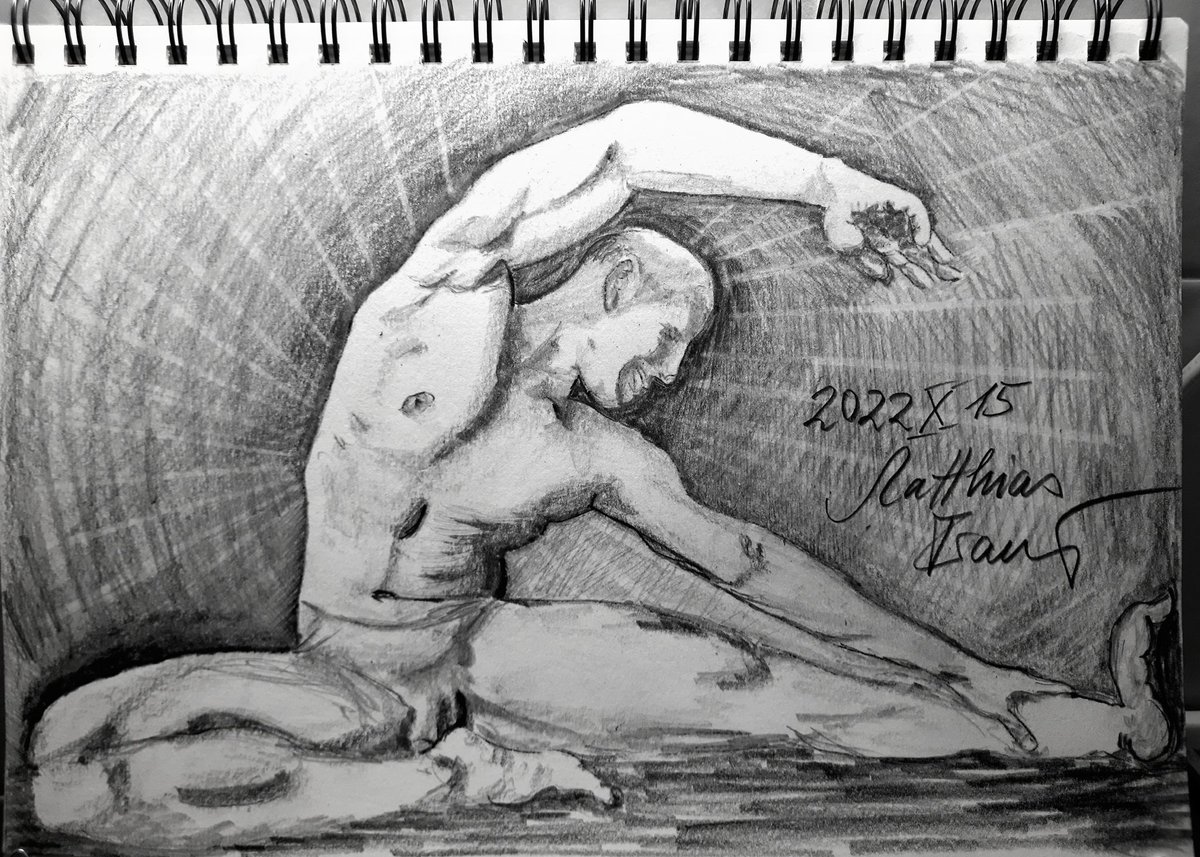 KattunPierre's tweet photo. ✒️
Parivritta Janu Shirshasana
#bleistiftzeichnung
#Aktzeichnen
#YOGA #yogasketch
#kleineKunstklasse
#matthiasfranz
© Matthias Franz 2022 X 15 https://t.co/aIIgZPzBFc